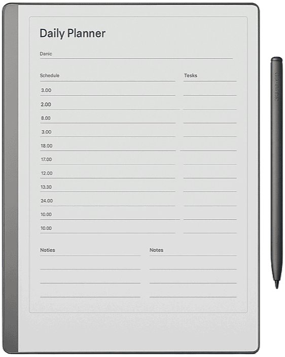 reMarkable PDF Planner Template